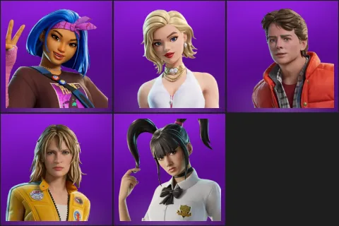 Carina, Cat Holloway, Marty McFly, The Bride, Yuki Yubari