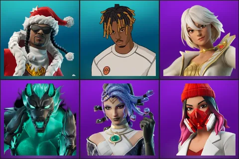 Santa Dogg, Slayer Juice WRLD, Aphrodite, Cerberus, Medusa, Yulejacket