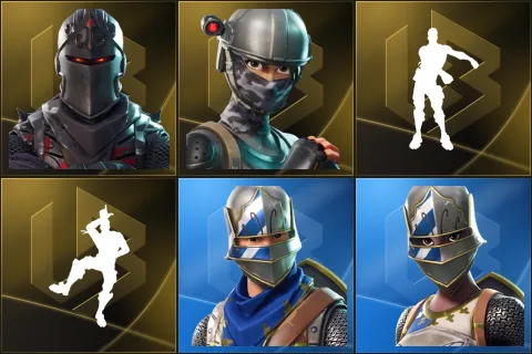 Black Knight, Elite Agent, Floss, Take The L, Blue Squire, Royale Knight