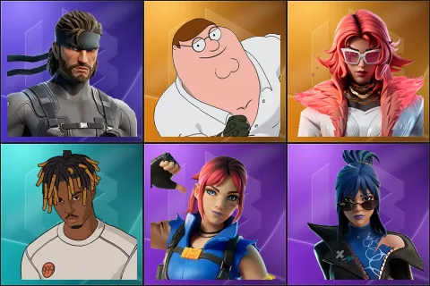 Solid Snake, Peter Griffin, Valeria, Slayer Juice WRLD, Explorer Emilie, Hope