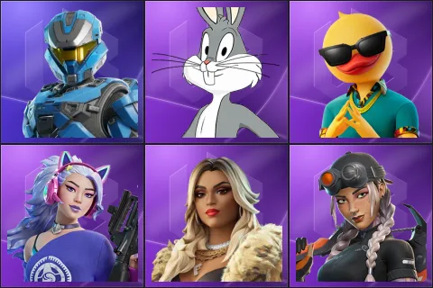 UNSC Spartan, Bugs Bunny, Cluster, Dasha, Dylan, Elite Jules