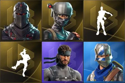Black Knight, Elite Agent, Floss, Take The L, Solid Snake, Blue Squire