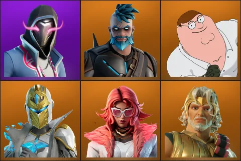 Xander, Omegarok, Peter Griffin, Spectra Knight, Valeria, Zeus