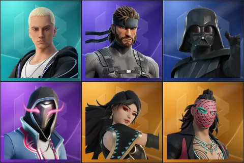 Slim Shady, Solid Snake, Darth Vader, Xander, Era, Kado Thorne