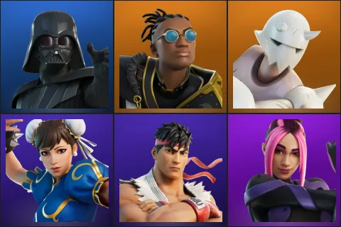 Darth Vader, Malik, Snap, Chun-Li, Ryu, Adira