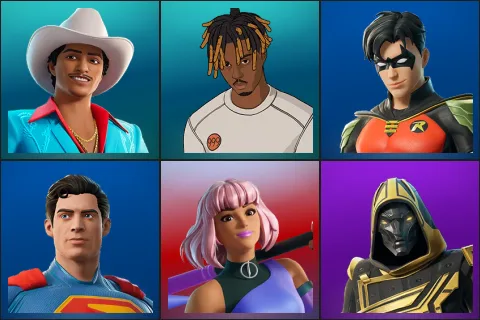 Die With A Smile Bruno, Slayer Juice WRLD, Robin, Superman, Ayla Winn, Blitz Knight