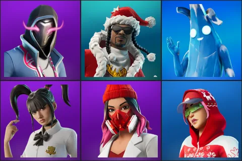 Xander, Santa Dogg, Polar Peely, Yuki Yubari, Yulejacket, Arctic Adeline