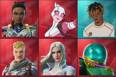 Shuri, Gwenpool, Slayer Juice WRLD, Captain Jones, Emma Frost, Mysterio