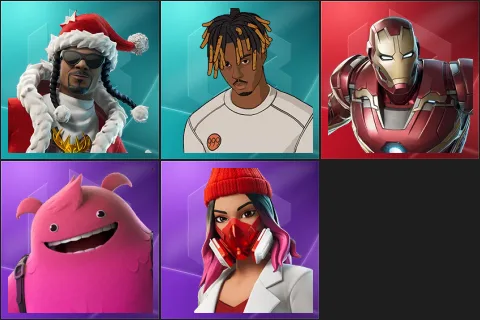 Santa Dogg, Slayer Juice WRLD, Iron Man Mk 45, Yeddy, Yulejacket