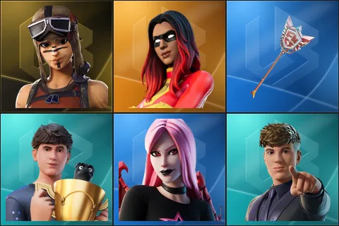 Renegade Raider, Joltara, The Axe of Champions 2.0, Bugha, Haze, Clix