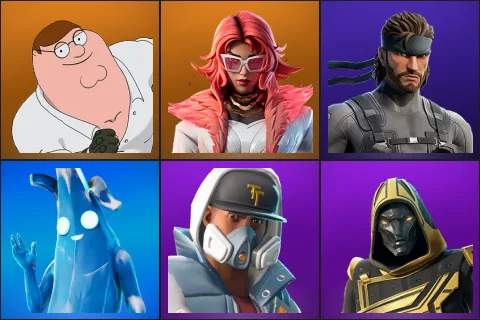 Peter Griffin, Valeria, Solid Snake, Polar Peely, Abstrakt, Blitz Knight