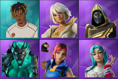 Slayer Juice WRLD, Aphrodite, Blitz Knight, Cerberus, Explorer Emilie, Katalina
