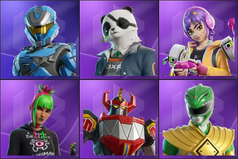 UNSC Spartan, Agent Patch, Battle Gamer Mae, Bug Punk Sunny, Dino Megazord, Green Ranger
