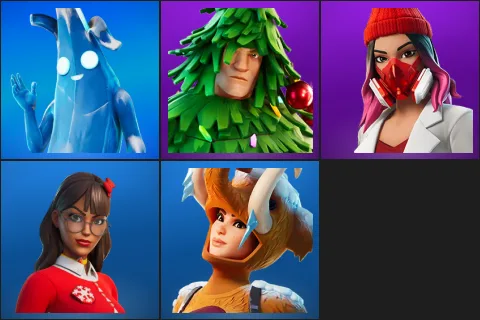 Polar Peely, Lt. Evergreen, Yulejacket, Krisabelle, Wooly Warrior