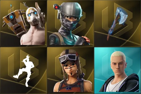 Psycho Bandit, Elite Agent, Leviathan Axe, Take The L, Renegade Raider, Slim Shady