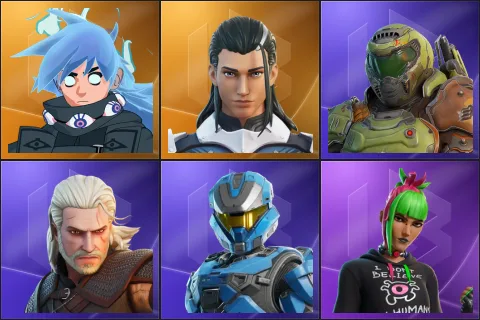 Nezumi, The Ageless, Doom Slayer, Geralt of Rivia, UNSC Spartan, Bug Punk Sunny