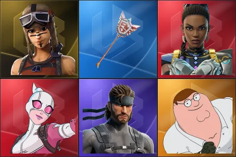 Renegade Raider, The Axe of Champions 2.0, Shuri, Gwenpool, Solid Snake, Peter Griffin