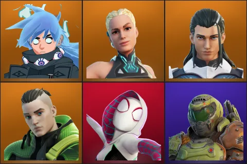 Nezumi, Paradigm (Reality-659), The Ageless, Twyn, Spider-Gwen, Doom Slayer