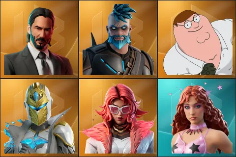 John Wick, Omegarok, Peter Griffin, Spectra Knight, Valeria, Chappell Roan