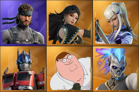 Solid Snake, Era, Mizuki, Optimus Prime, Peter Griffin, Renzo the Destroyer