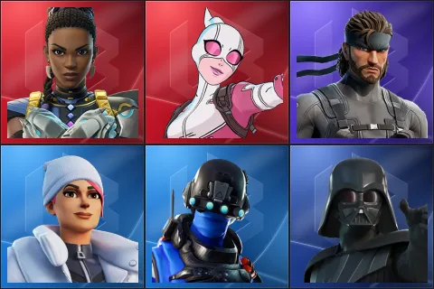 Shuri, Gwenpool, Solid Snake, Blizzard Bomber, Carbon Commando, Darth Vader