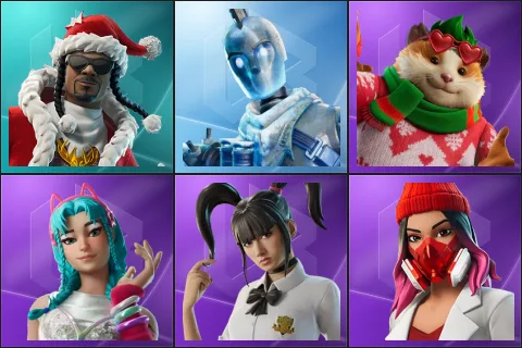 Santa Dogg, Glacial Dummy, Cheeks, Katalina, Yuki Yubari, Yulejacket