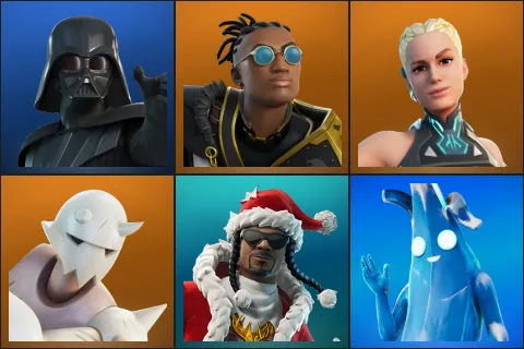 Darth Vader, Malik, Paradigm (Reality-659), Snap, Santa Dogg, Polar Peely