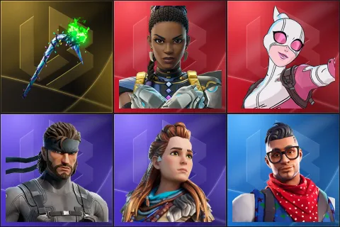 Merry Mint Axe, Shuri, Gwenpool, Solid Snake, Aloy, Prodigy