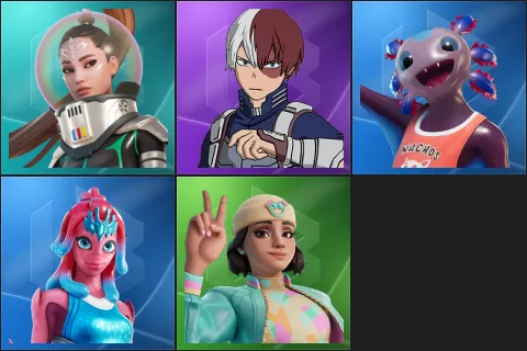 Spacefarer Ariana Grande, Shoto Todoroki, Axo, Bryne, Opal