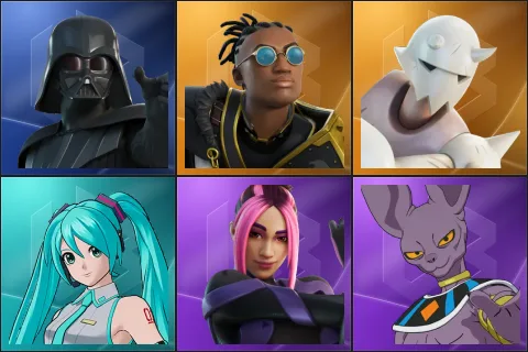 Darth Vader, Malik, Snap, Hatsune Miku, Adira, Beerus