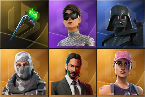 Merry Mint Axe, Unchained Ramirez, Darth Vader, Havoc, John Wick, Rose Team Leader
