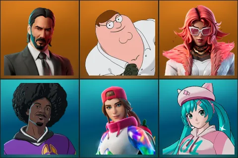 John Wick, Peter Griffin, Valeria, LBC '93 Dogg, Loserfruit, Neko Hatsune Miku