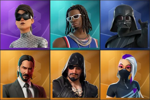 Unchained Ramirez, Playboi Carti, Darth Vader, John Wick, Blackheart, Catalyst