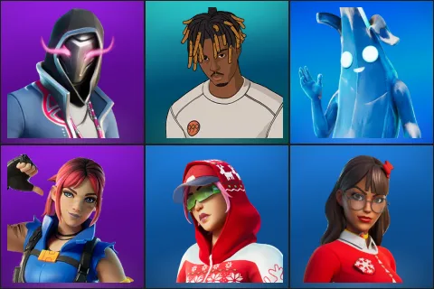 Xander, Slayer Juice WRLD, Polar Peely, Explorer Emilie, Arctic Adeline, Krisabelle