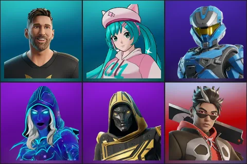 Lionel Messi, Neko Hatsune Miku, UNSC Spartan, Andromeda, Blitz Knight, Bones