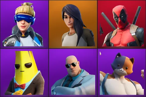Neo Versa, Gear Specialist Maya, Deadpool, Agent Peely, Brutus, Meowscles