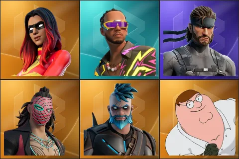 Joltara, Lewis Hamilton, Solid Snake, Kado Thorne, Omegarok, Peter Griffin