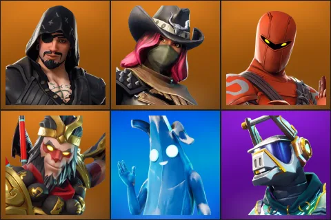 Blackheart, Calamity, Hybrid, Wukong, Polar Peely, DJ Yonder