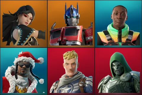 Era, Optimus Prime, Khaby Lame, Santa Dogg, Captain Jones, Doom