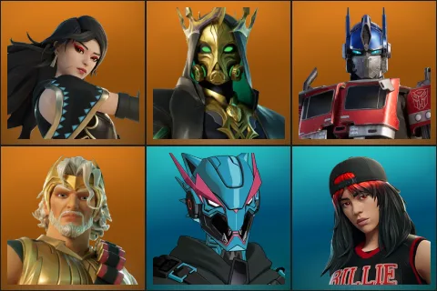 Era, Hades, Optimus Prime, Zeus, MrBeast6000, Red Roots Billie