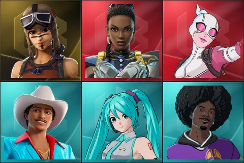 Renegade Raider, Shuri, Gwenpool, Die With A Smile Bruno, Hatsune Miku, LBC '93 Dogg