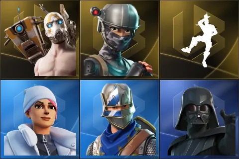 Psycho Bandit, Elite Agent, Take The L, Blizzard Bomber, Blue Squire, Darth Vader