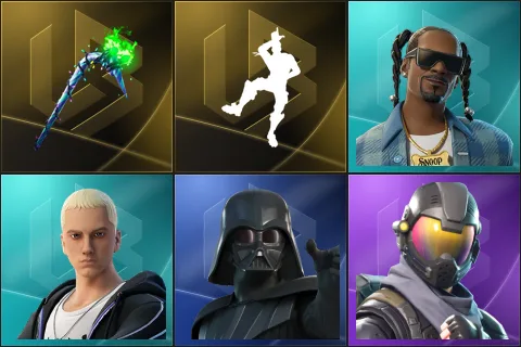 Merry Mint Axe, Take The L, Snoop Dogg, Slim Shady, Darth Vader, Rogue Agent