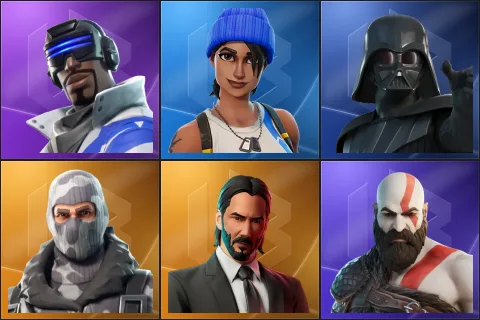 Blue Striker, Blue Team Leader, Darth Vader, Havoc, John Wick, Kratos