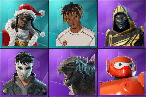 Santa Dogg, Slayer Juice WRLD, Blitz Knight, Daigo, Godzilla Evolved, Hero Baymax