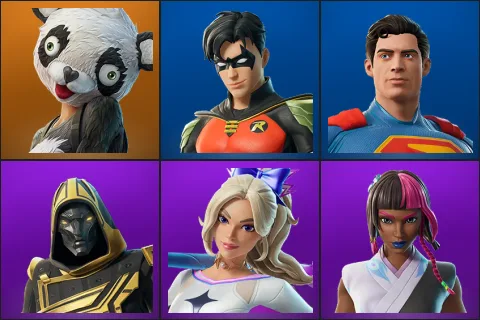 P.A.N.D.A Team Leader, Robin, Superman, Blitz Knight, Haylee Skye, Iridia Vayne