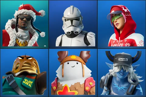 Santa Dogg, Clone Trooper, Arctic Adeline, Major Mancake, Sled Ready Guff, Underworld Desdemona