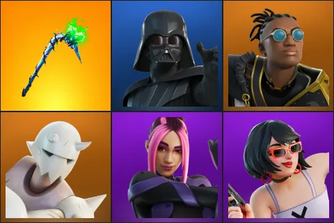 Merry Mint Axe, Darth Vader, Malik, Snap, Adira, Evie