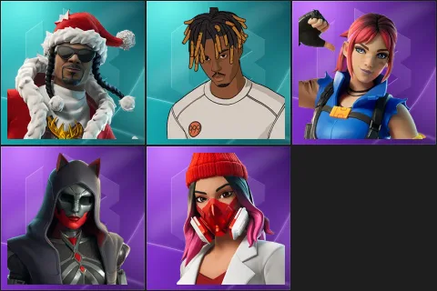 Santa Dogg, Slayer Juice WRLD, Explorer Emilie, Felina, Yulejacket