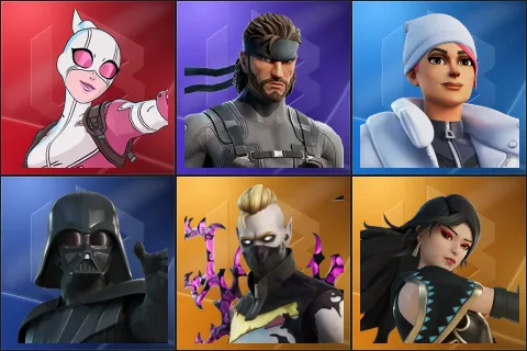 Gwenpool, Solid Snake, Blizzard Bomber, Darth Vader, Driftwalker, Era